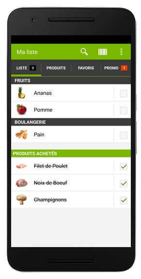 LISTES DE COURSES