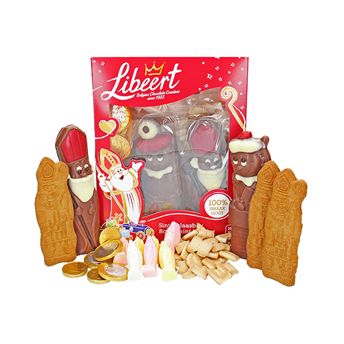 Libeert Sinterklaasbox - chocolade, speculoos, nicnacs, guimauves 315g
