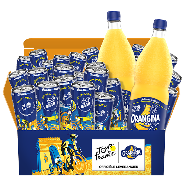 Ontdek de Orangina box - Tour de France Limited Edition voor maar € 23,95 i.p.v. €32,25!