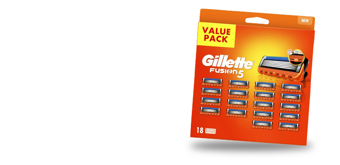 Ontdek de Gillette Fusion5 box met navulmesjes voor maar €52,95 i.p.v. €107