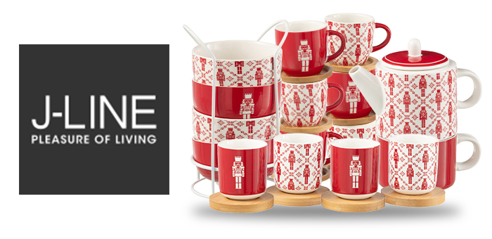 J-Line Winterset - Thee- en Koffieservies voor maar €57,42  i.p.v. €104,40