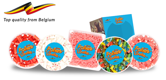 Geniet nu van de Les Folies de Lowie snoepbox voor €37,95 i.p.v. €57,45