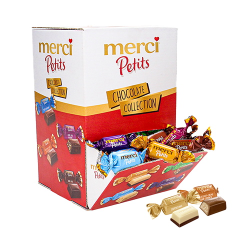 Example: merci collection chocolats Petits - position ouverte