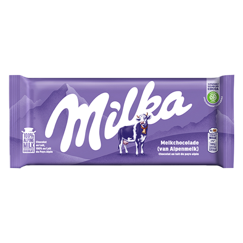 tablette de chocolat au lait Milka