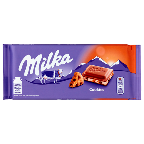 Milka Tablette avec biscuits 100 grammes