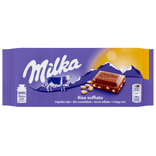 Milka Tablet met gepofte rijst 100 gram