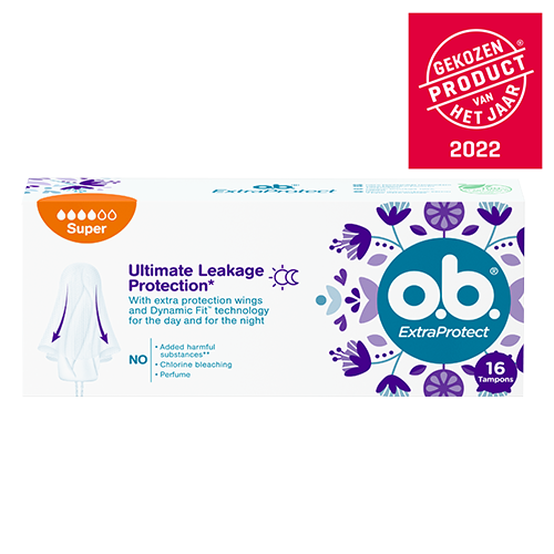 o.b.® ExtraProtect Super-tampons (Verkozen tot product van het jaar)