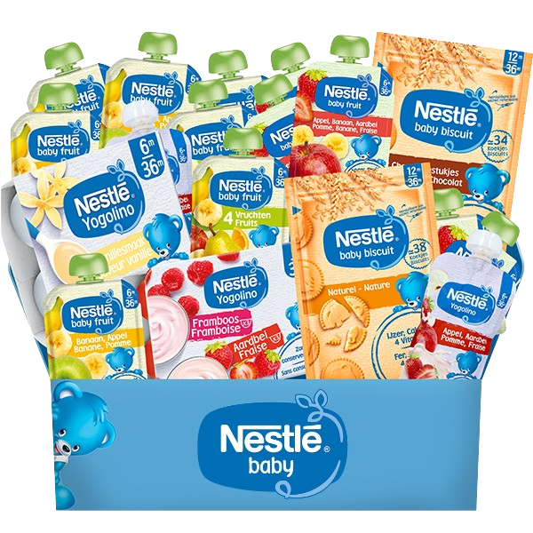 Découvrez les produits de Nestlé baby dans la boîte de nourriture pour seulement 44,99 € au lieu de 61,36 €