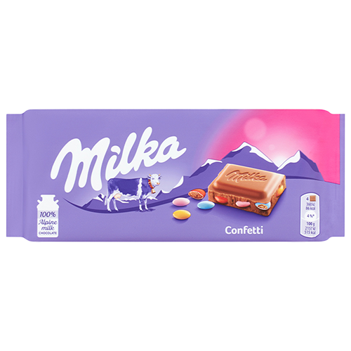 Milka Tablet met chocolade confetti 100 gram