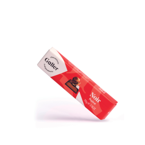 Chocolade reep Galler 70g Puur met melk praliné