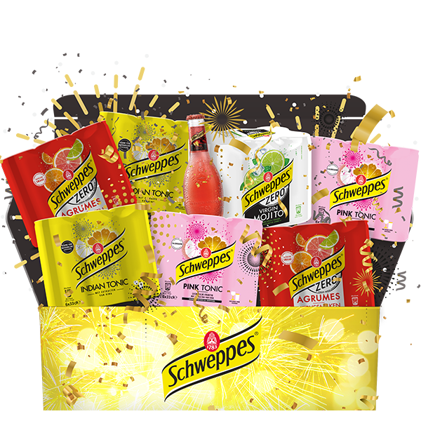 Geniet nu van de perfecte Schweppes Apero Time box voor €28,62 i.p.v. €40,89