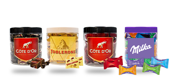 Geniet nu van jouw chocolade Mini-jar box voor €34,80 i.p.v. €56