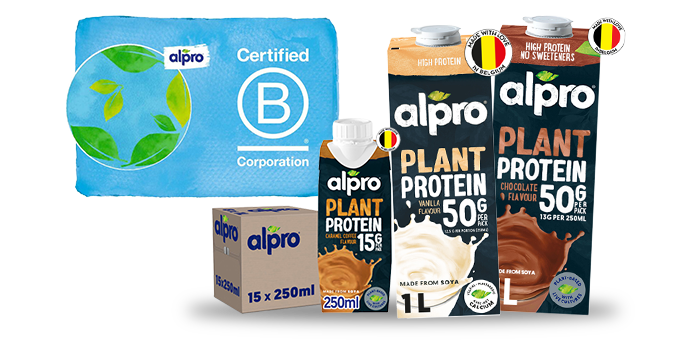 Ontdek de Alpro protein box  voor maar €58,58 i.p.v. €83,96