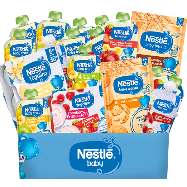 Ontdek de beste producten van Nestlé baby in de babyvoeding box voor maar € 44,99 ipv € 61,36