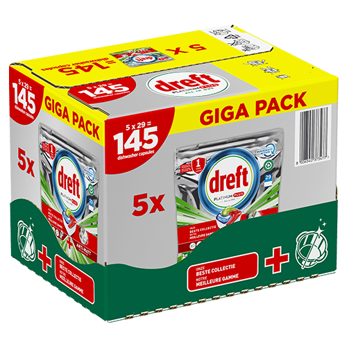 Giga Pack Platinum plus vaatwascapsules Dreft