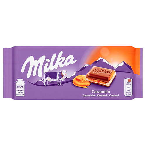 Milka Tablet met Karamelvulling 100 gram