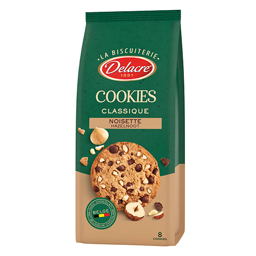 Delacre Cookies Choco Noisette - 8 Cookies - 136g