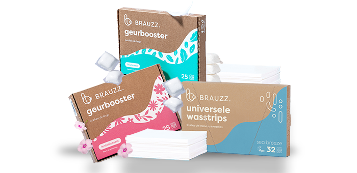 Ontdek de Brauzz wasstrips en geurbooster voor maar €36,60 i.p.v. €48,80