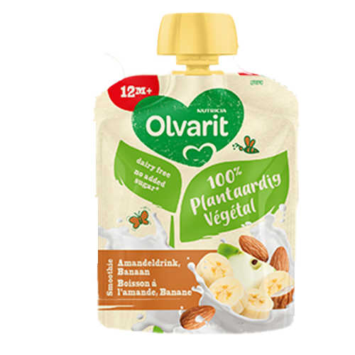 Olvarit baby pouches fruit amandelen en banaan
