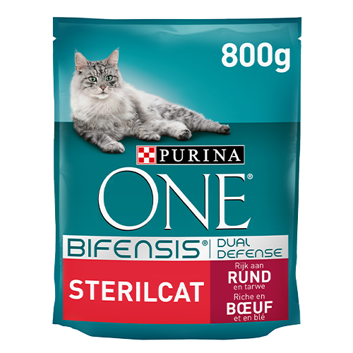 Purina One 800g Bifensis Sterilcat rijk aan rund en tarwe