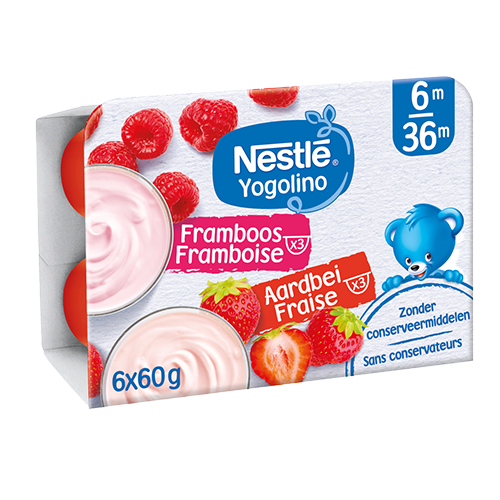 NESTLE YOGOLINO Aardbei Framboos 60g